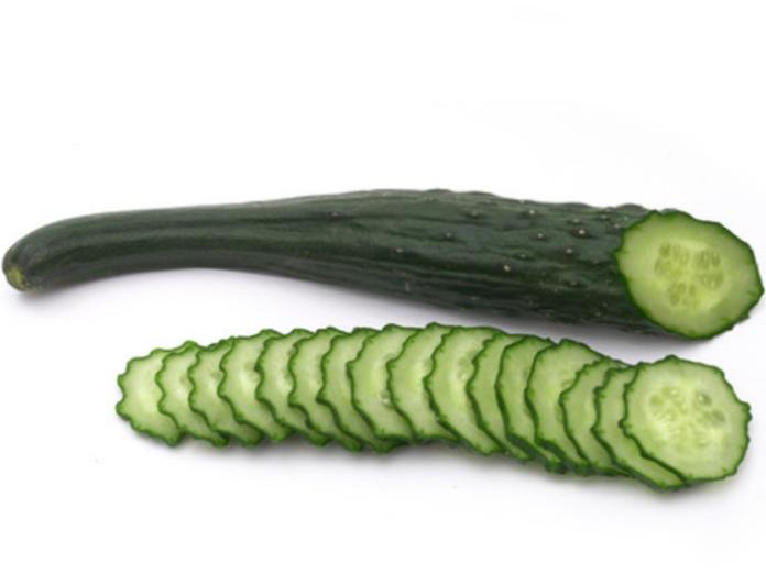 Billede viser agurk i skiver